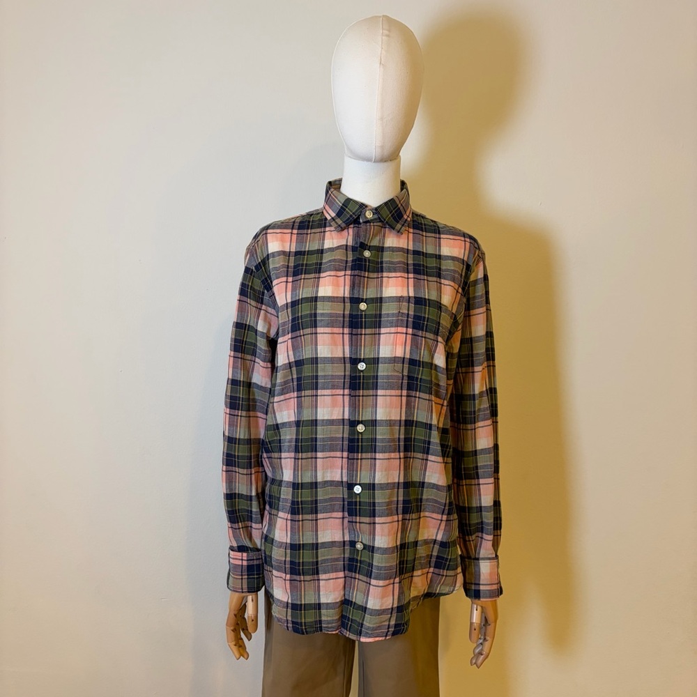 Banana Republic Untucked Slim Fit Plaid Shirt NWT Small